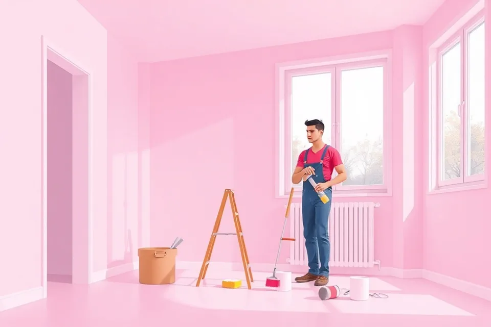 Intérieur rénové après travaux de peinture à Vitry-le-François